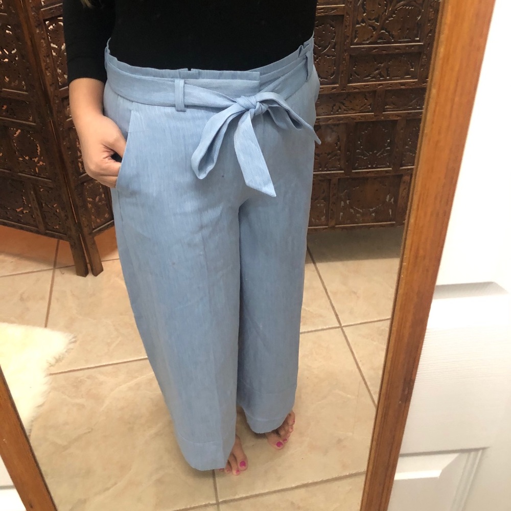 Banana Republic Pale Blue Belt Pants Trousers